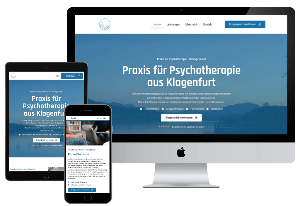 Webseite für eine Physiopraxis aus Klagenfurt